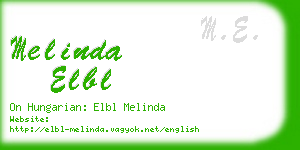 melinda elbl business card
